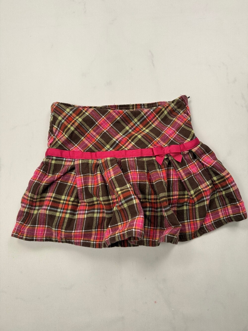 Gymboree Plaid Skort Skirt Brown 90s VTG Tartan - Girls 8